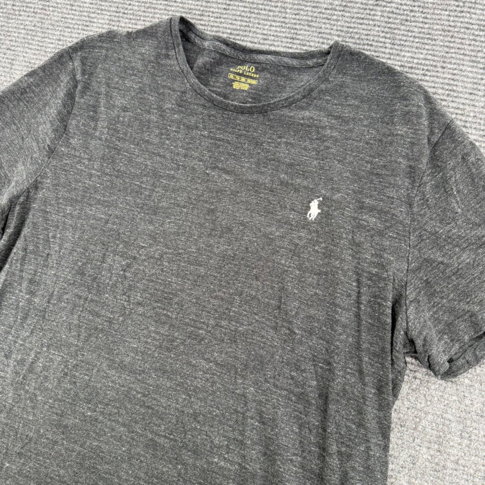 Polo Ralph Lauren Mens XXL Charcoal Gray Heather Pony Logo Short Sleeve T Shirt